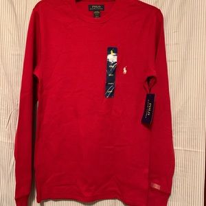 Polo Ralph Lauren Small Red Long Sleeve Tee
